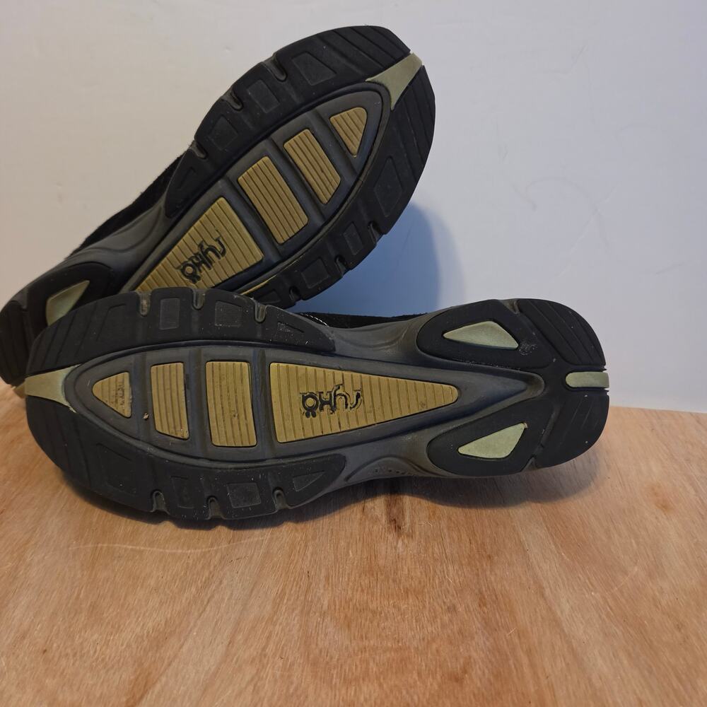 Ryka Rocker Blk suede Slip-on Mules gray outsoles size 10W - Picture 8 of 8